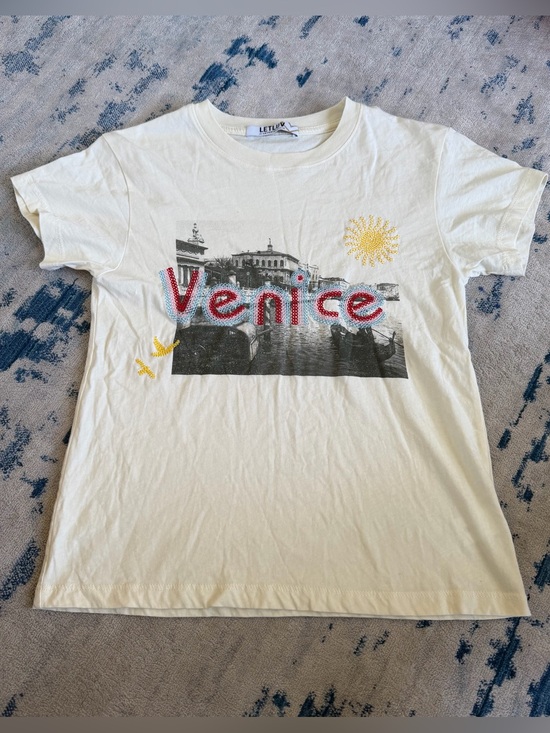 Anthropologie Tops - Anthropologie LetLuv Embroidered Venice Graphic Tee XXS